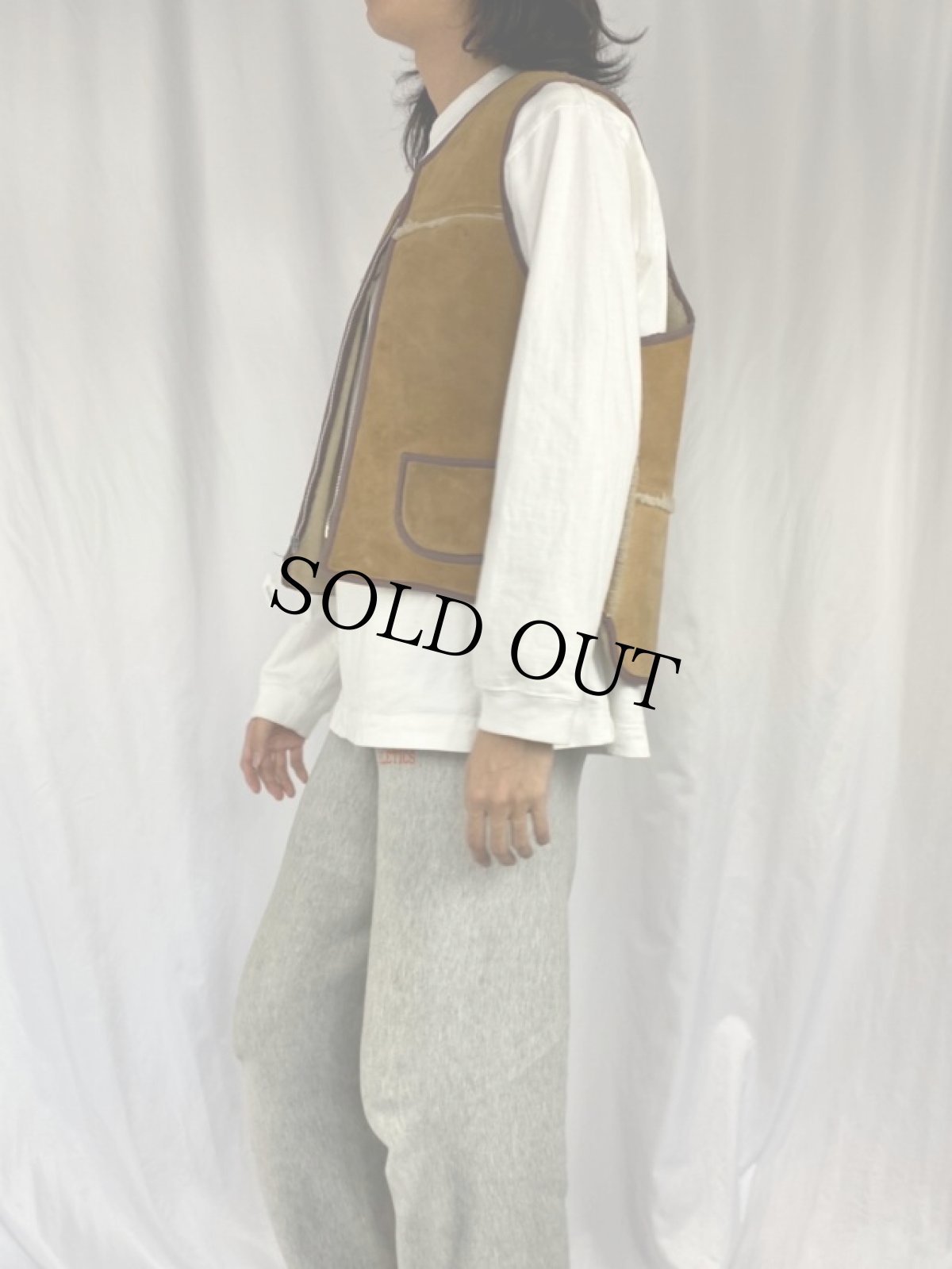 画像3: 70's ムートンベスト (3)