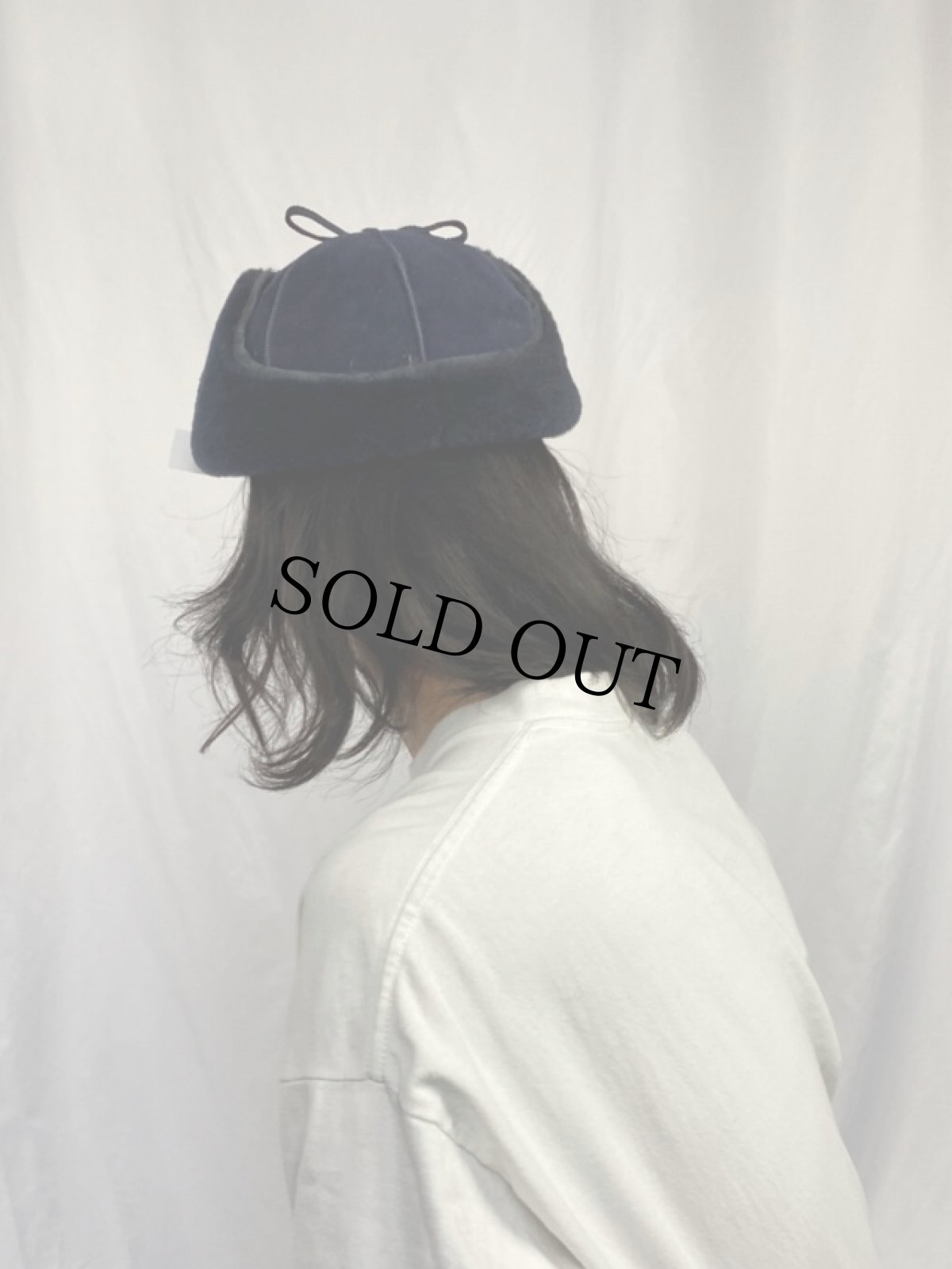 画像5: 90's CANADA製 ムートンボンバーキャップ (5)