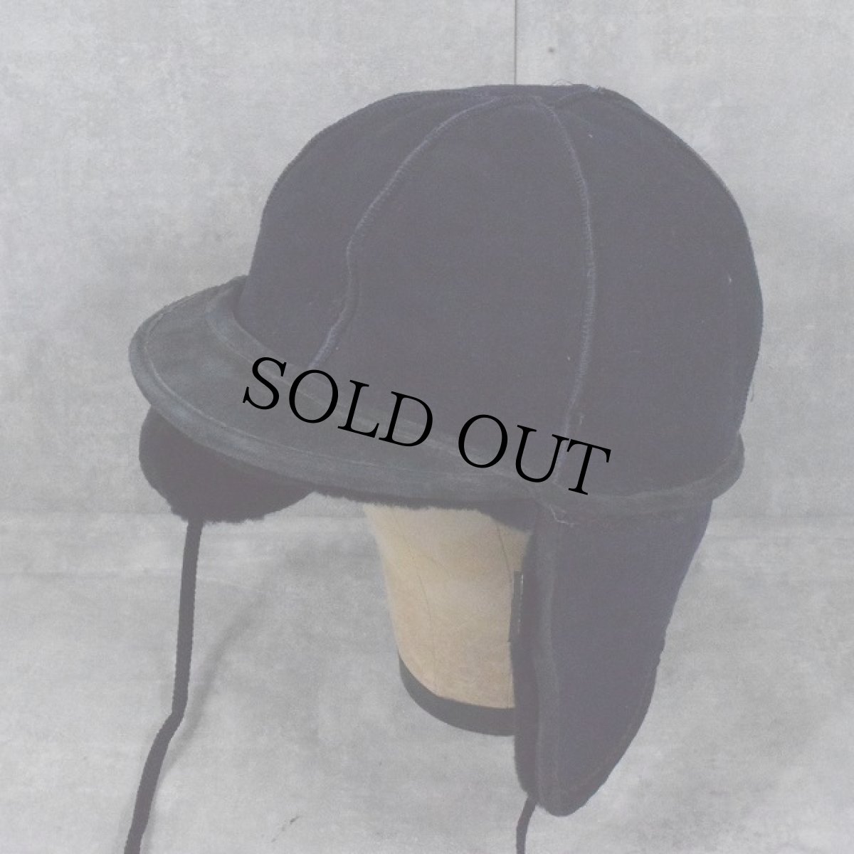 画像2: 90's CANADA製 ムートンボンバーキャップ (2)