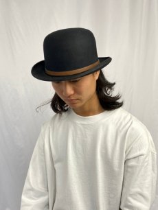 画像2: 【SALE】 50〜60's MALLORY フェルトボウラーハット 7 3/8 (2)