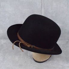 画像1: 【SALE】 50〜60's MALLORY フェルトボウラーハット 7 3/8 (1)