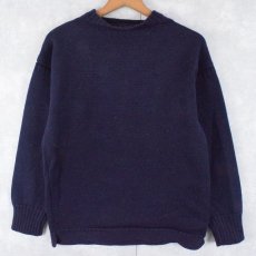 画像1: 【SALE】 VINTAGE ガンジーセーター NAVY (1)