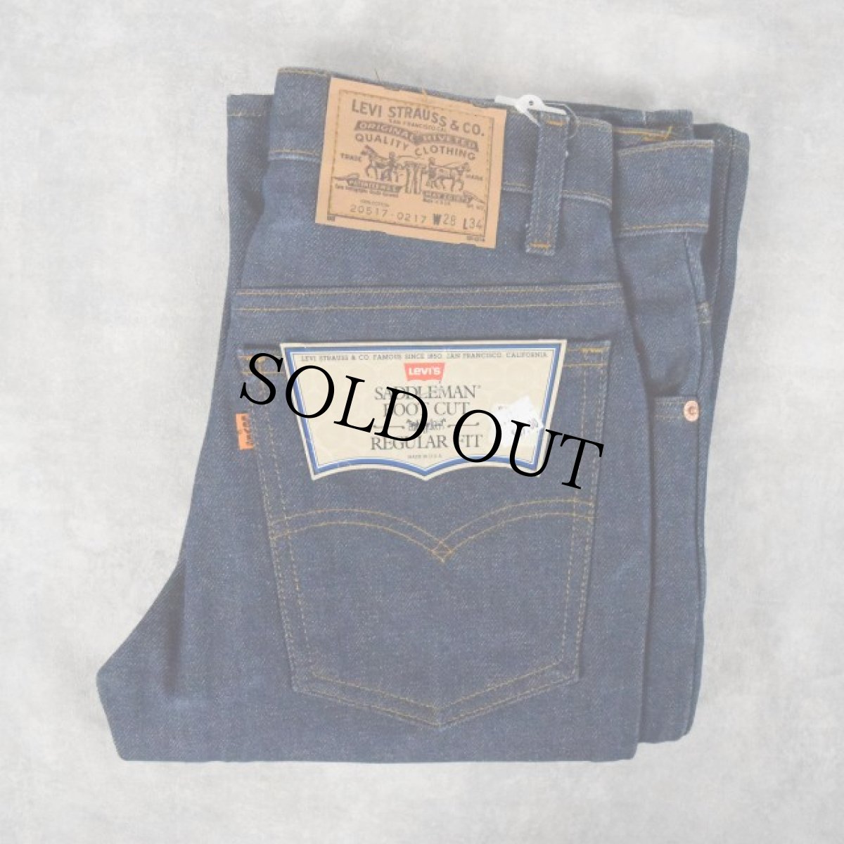 画像1: 80's Levi's 20517-0217 USA製 デニムパンツ フラッシャー付きDEADSTOCK W28 (1)