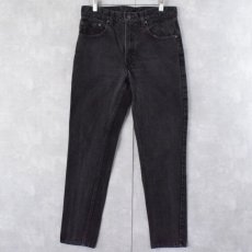 画像1: 90's Levi's 512 USA製 ブラックデニムパンツ W31 (1)