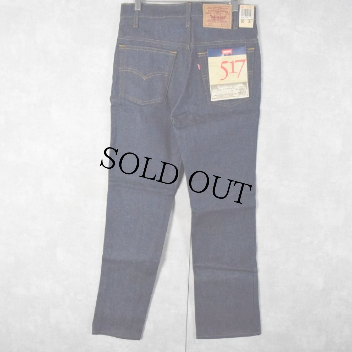 画像2: 80's Levi's 517 USA製 ブーツカットデニムパンツ フラッシャー付きDEADSTOCK W30 (2)