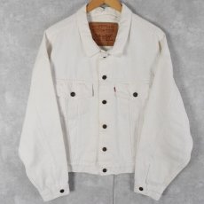 画像1: 90's Levi's 70598-0251 USA製 ホワイトデニムジャケット M (1)