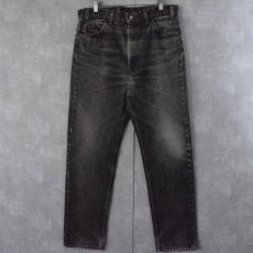 画像1: 90's Levi's 505 USA製 オレンジタブ ブラックデニムパンツ W36 (1)