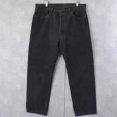 画像1: 90's Levi's 501 USA製 ブラックデニムパンツ W31 (1)