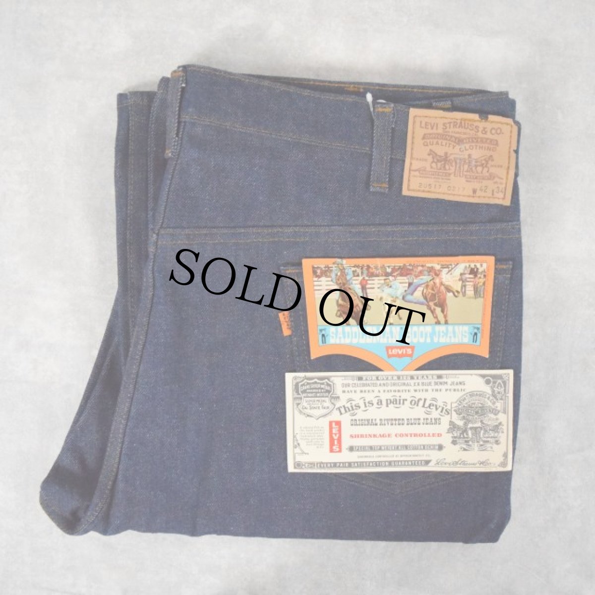 画像1: 80's Levi's 20517-0217 USA製 デニムパンツ フラッシャー付きDEADSTOCK W42 (1)