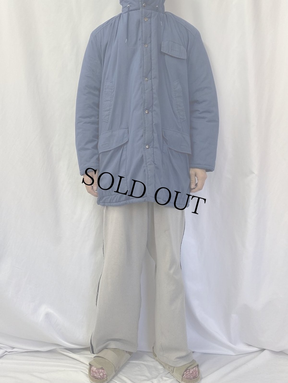 画像2: 60〜70's  中綿入り フーデッドコート SIZE46 (2)