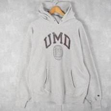 画像1: 90's Champion REVERSE WEAVE "UMD" プリントスウェットフーディー XXL (1)