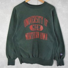 画像1: 90's Champion REVERSE WEAVE USA製 "UNIVERSITY OF NORTHERN IOWA" プリントスウェット L (1)