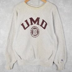 画像1: 90's Champion REVERSE WEAVE USA製 "UMD" プリントスウェット XL (1)