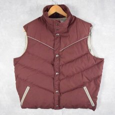 画像1: 70's Woolrich コットン×ポリエステル ダウンベスト L (1)