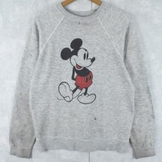 画像1: 80's Disney MICKEY MOUSE キャラクタープリントスウェット L (1)