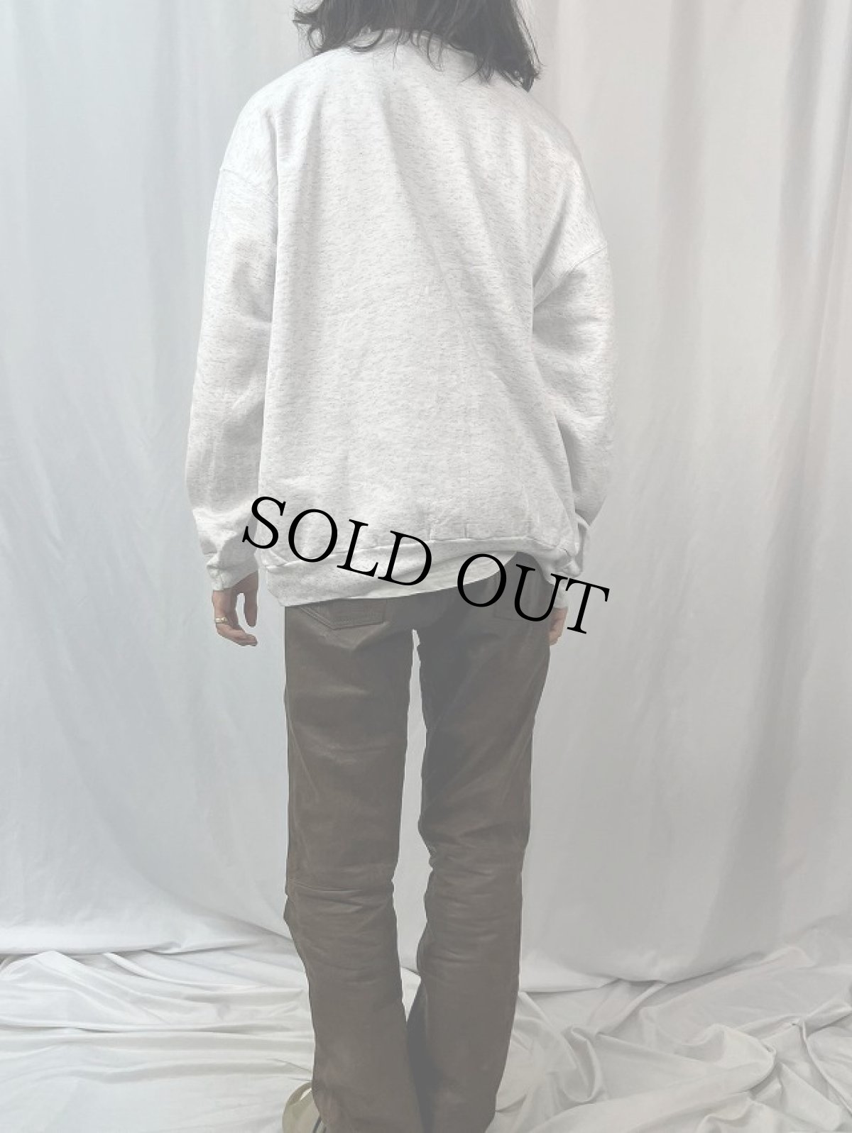 画像4: 90's CANADA製 "THAT BIG EH?" 魚 大判プリントスウェット (4)