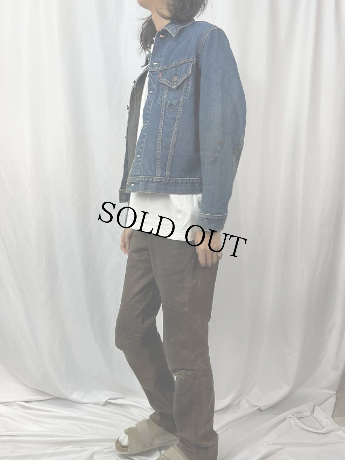 画像3: 60's LEVI'S 70505 BIGE デニムジャケット (3)