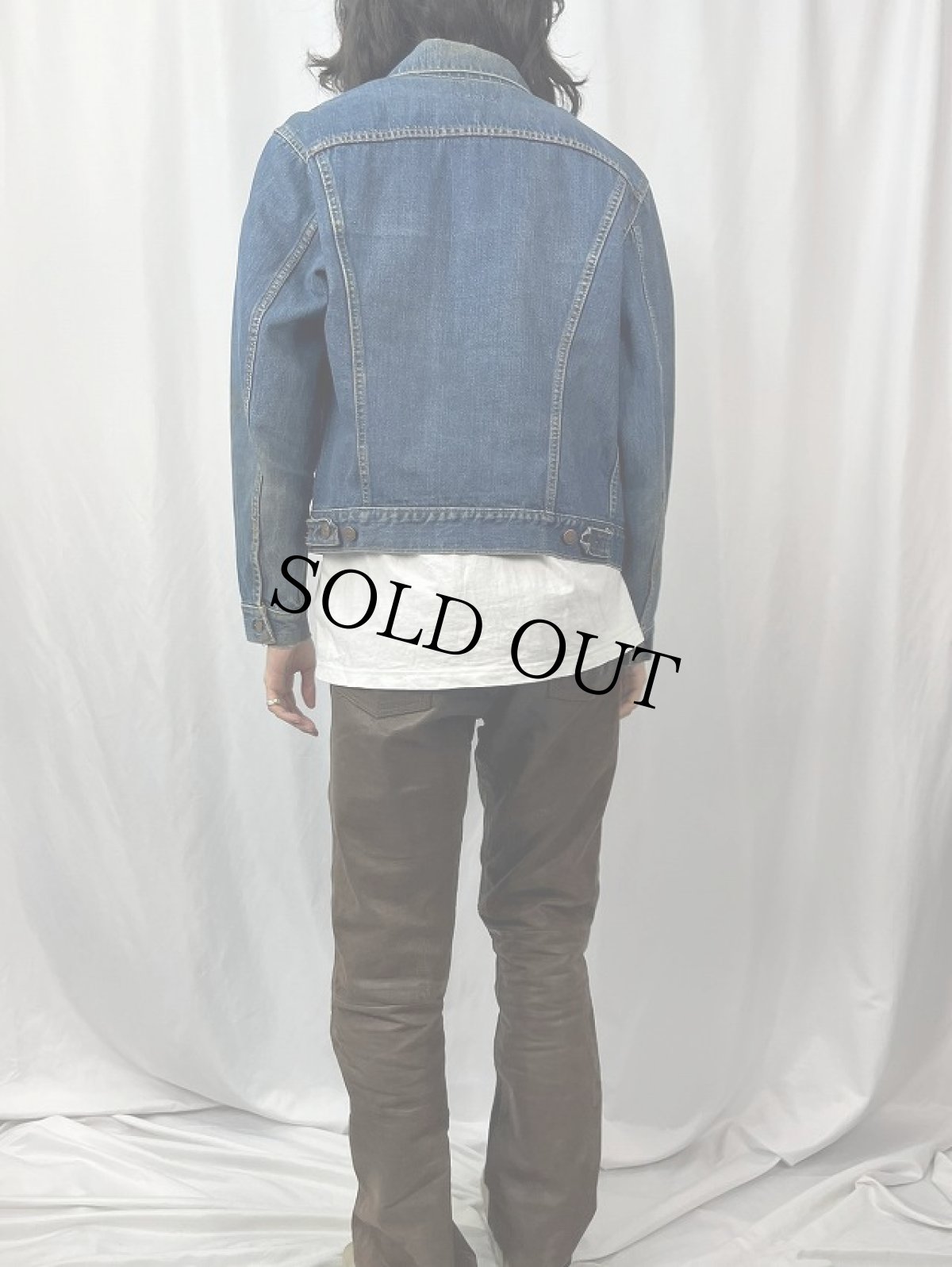 画像4: 60's LEVI'S 70505 BIGE デニムジャケット (4)
