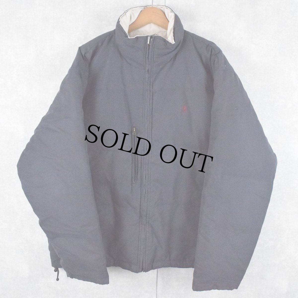 画像1: POLO SPORT Ralph Lauren 中綿入り リバーシブルジャケット BLACK M (1)