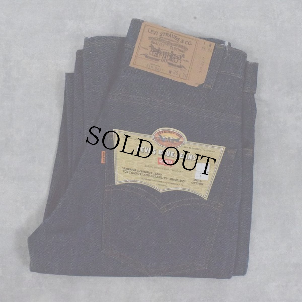 画像1: 80's Levi's 519-0217 USA製 デニムパンツ フラッシャー付きDEADSTOCK W28 (1)