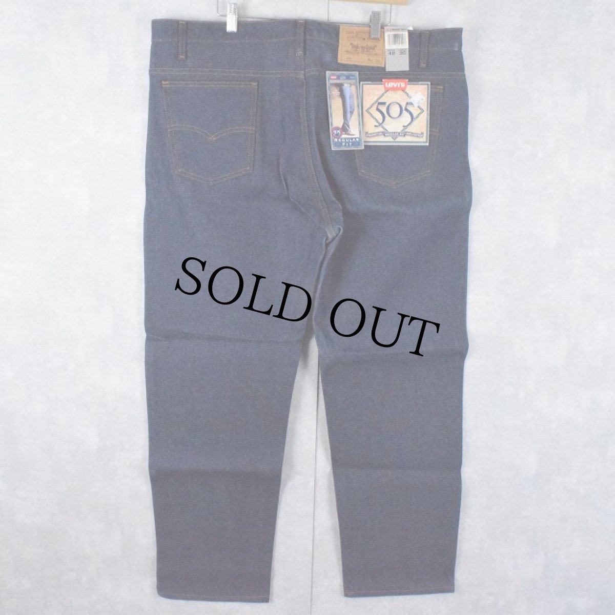画像2: 90's Levi's 505 USA製 デニムパンツ フラッシャー付きDEADSTOCK W43 (2)