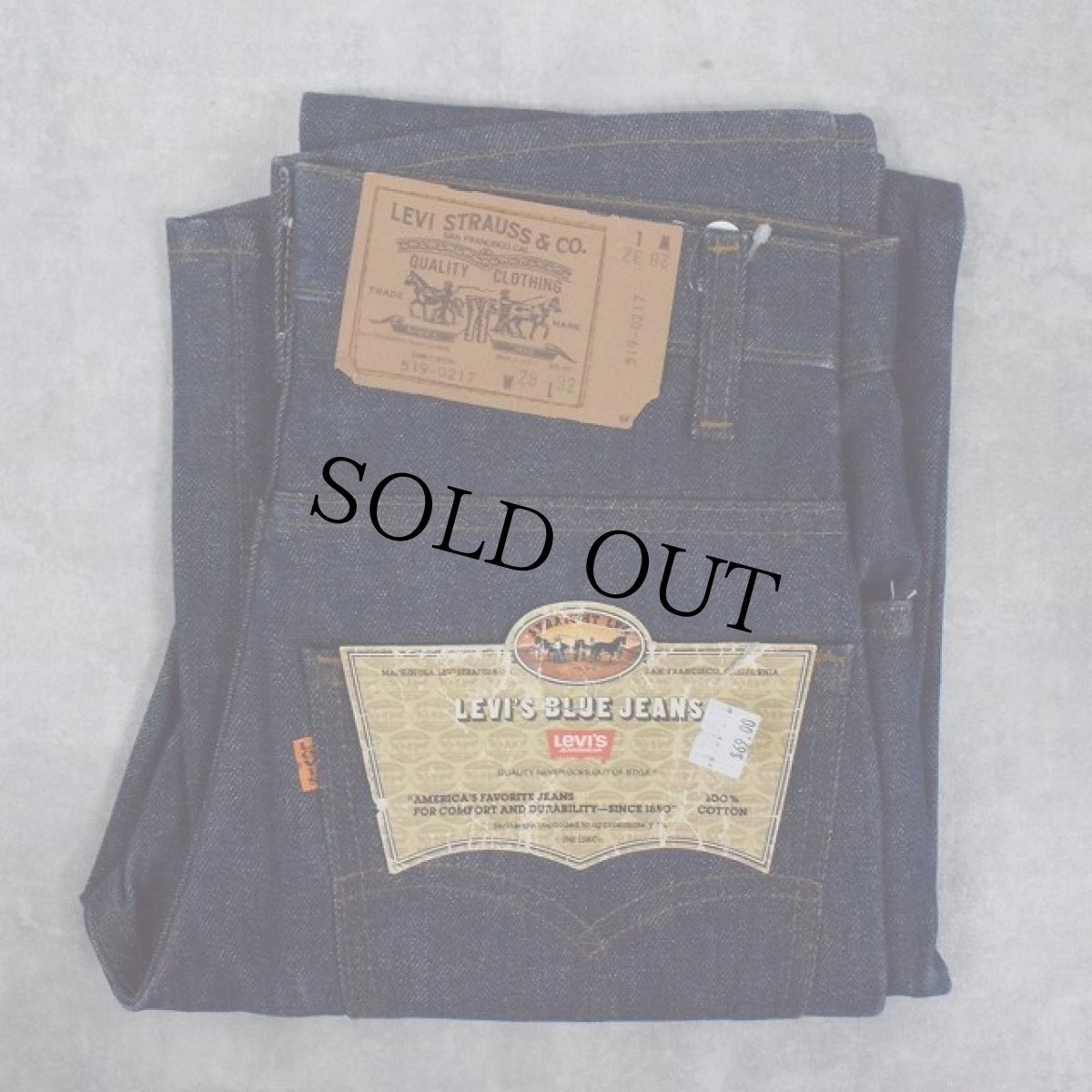 画像1: 【SALE】 80's Levi's 519-0217 USA製 デニムパンツ フラッシャー付きDEADSTOCK W28 (1)