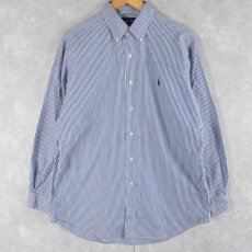 画像1: Ralph Lauren "CLASSIC FIT" ストライプ柄 ボタンダウンコットンシャツ 16 32/33 (1)
