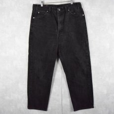 画像1: 90's Levi's 550 USA製  "RRILAXED FIT" ブラックデニムパンツ W35 (1)