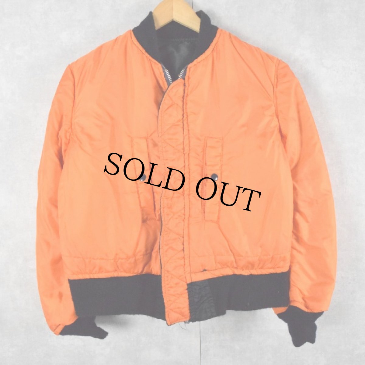 画像2: 90's Schott Bros. inc. 民間用 MA-1 フライトジャケット NAVY LARGE (2)