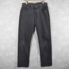 画像1: 90's Levi's 501 USA製 ブラックデニムパンツ W34 (1)