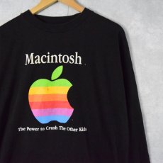 画像1: 90's Apple CANADA製 "Machintosh The Power to Crush The Other Kids" レインボーロゴプリントロンT L (1)