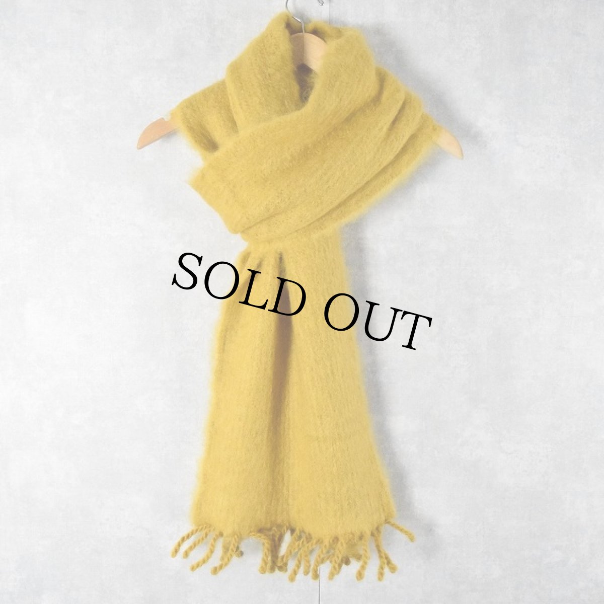 画像3: F.O.G. "Mohair Knit Wide Muffler" Mustard (3)