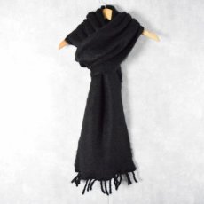 画像3: F.O.G. "Mohair Knit Wide Muffler" Black (3)