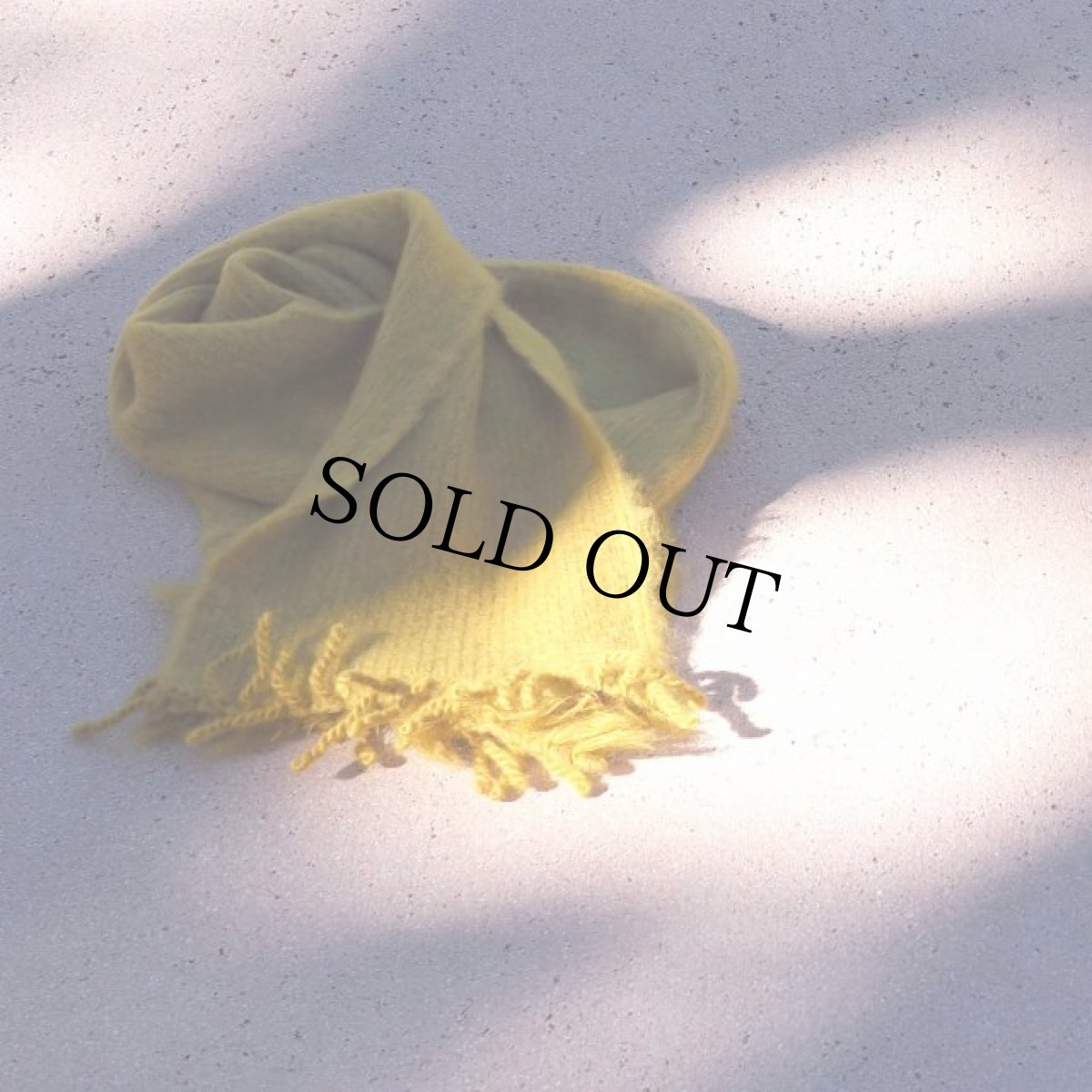 画像2: F.O.G. "Mohair Knit Wide Muffler" Mustard (2)