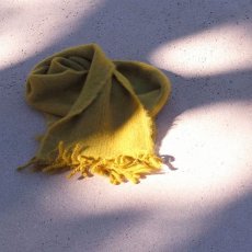 画像2: F.O.G. "Mohair Knit Wide Muffler" Mustard (2)