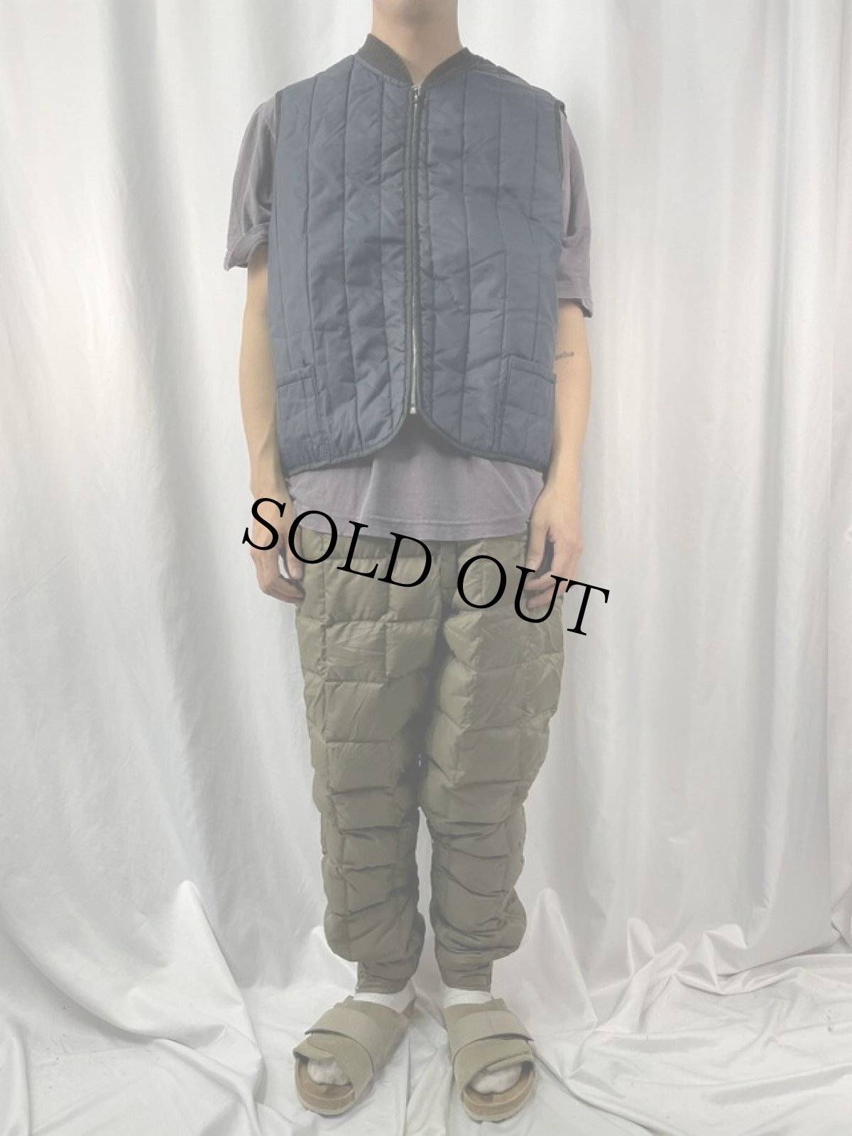 画像2: 70's Sears キルティングベスト XL (2)