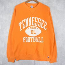 画像1: 80's RUSSELL ATHLETIC USA製 "TENNESSEE FOOTBALL" 前V プリントスウェット XL (1)