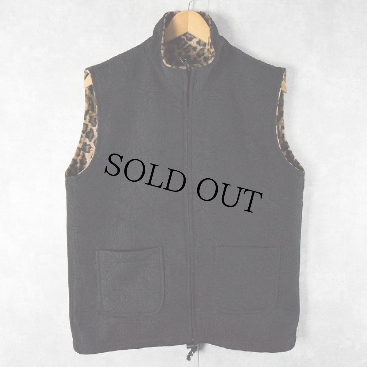 画像2: レオパード柄×キルティング リバーシブルベスト (2)