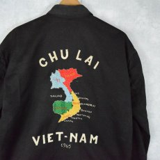 画像1: 60's "CHU LAI 1965" 虎×龍刺繍 ベトジャン BLACK (1)