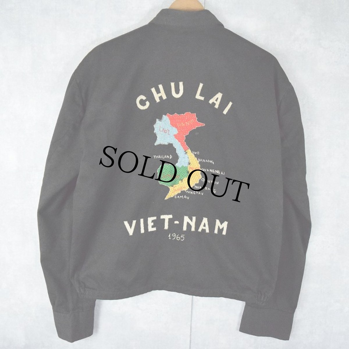 画像2: 60's "CHU LAI 1965" 虎×龍刺繍 ベトジャン BLACK (2)