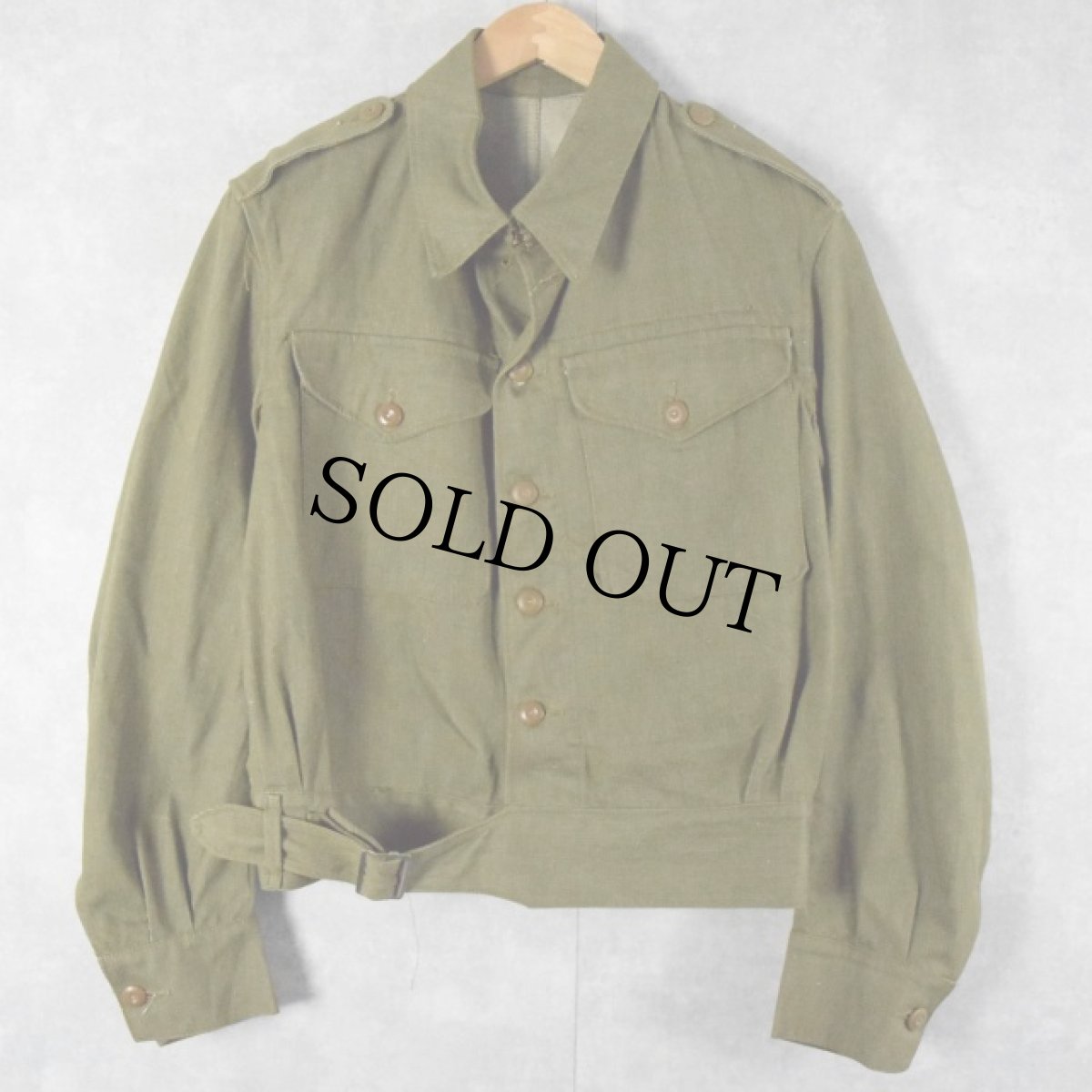 画像1: 50's BRITISH ARMY グリーンデニム BATTLEDRESS JACKET 7 (1)