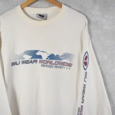 画像1: 90's WU WEAR USA製 "WORLDWIDE WINTER WARS" プリントロンT XXL (1)