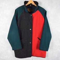 画像1: 90's Woolrich 切り替えデザイン ウールコート L (1)