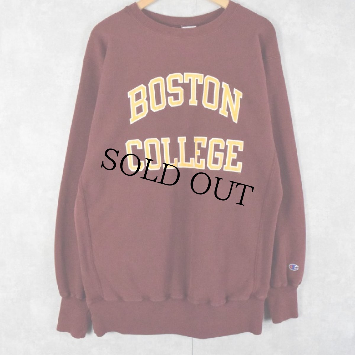 画像1: 90's Champion REVERSE WEAVE "BOSTON COLLEGE" プリントスウェット XXL (1)