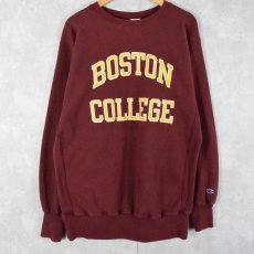 画像1: 90's Champion REVERSE WEAVE "BOSTON COLLEGE" プリントスウェット XXL (1)