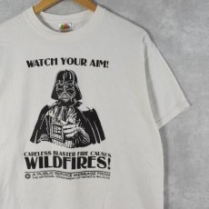 画像1: 2000's STAR WARS Darth Vader キャラクター プリントTシャツ L (1)