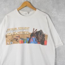 画像1: 90's STAR WARS -episode I- RACER ビデオゲーム キャラクタープリントTシャツ XL (1)