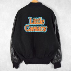 画像1: 90's Holloway USA製 "Little Caesars" ピザショップ ロゴ刺繍 スタジャン XL (1)