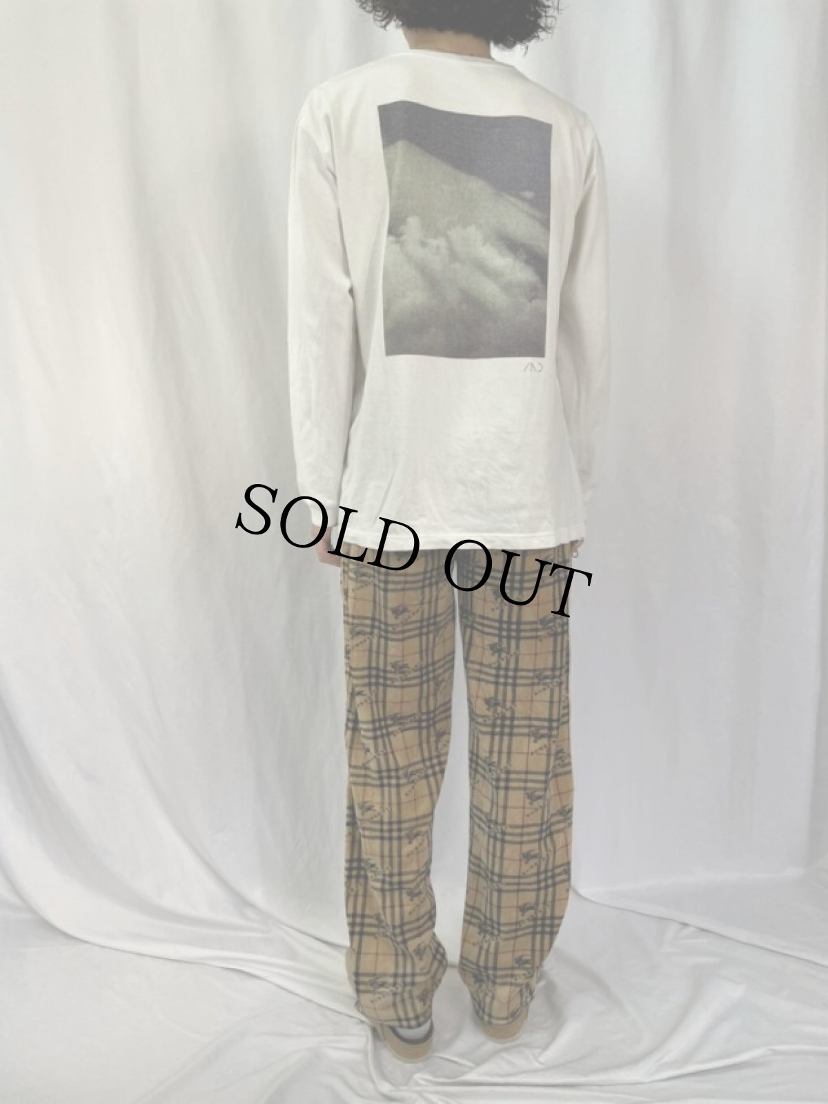 画像4: BURBERRY LONDON バーバリーチェック 柄 ベロアイージーパンツ M (4)