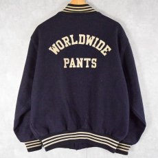 画像1: 〜80's EBBETS FIELD USA製 "WORLDWIDE PANTS" ウールスタジャン XL (1)